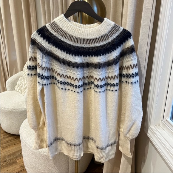 J Crew Fair Isle Puff Sleeve Sweater - Picture 7 of 7